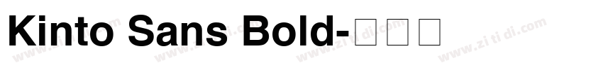 Kinto Sans Bold字体转换
